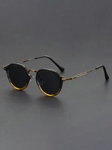 Tortoise Acetate Metal Leg Fashion Glasses Frame Handmade Oval Square Men Classical Handmade Ladies Eyeglasses With High Quality - 彩色 - 查看 11
