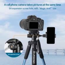 Chân máy ảnh chuyên nghiệp 74" - Hỗ trợ chắc chắn cho máy ảnh DSLR, điện thoại và máy chiếu | Lý tưởng cho nhiếp ảnh, quay vlog và du lịch | Thiết kế nhỏ gọn có túi đựng | Hoàn hảo để sử dụng tại khách sạn | Chụp ảnh ổn định ở mọi nơi! Dành cho điện thoại, điện thoại Android, điện thoại di động, chụp ảnh tự sướng cầm tay, hoạt động ngoài trời, phỏng vấn, phát trực tiếp. Thích hợp cho chụp ảnh và quay video, chụp ảnh tự sướng, quay video, họp qua Zoom, chụp ảnh tự sướng cầm tay, hoạt động ngoài trời, phỏng vấn, phát trực tiếp, quay vlog. - Màu xanh lam - Xem 4