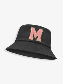 1pc Children's Bucket Hat, Stylish And Versatile, Suitable For Boys And Girls Spring And Summer Daily Outdoor Sun Ion Use. - Black - View 6