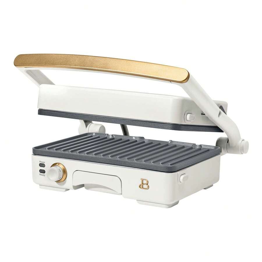 Beautiful 2-In-1 Panini Press & Grill, Sage Green By Barrymore - White - View 1