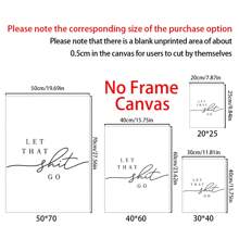 Set Of 1, Let That Go Wall Art, Bathroom Funny Wall Art, Funny Bathroom Poster, Funny Bathroom Print, Guest Bathroom, Bathroom Print, Toilet, Quotes Canvas Poste Gifts Birthday Graduation - Multicolor - View 2