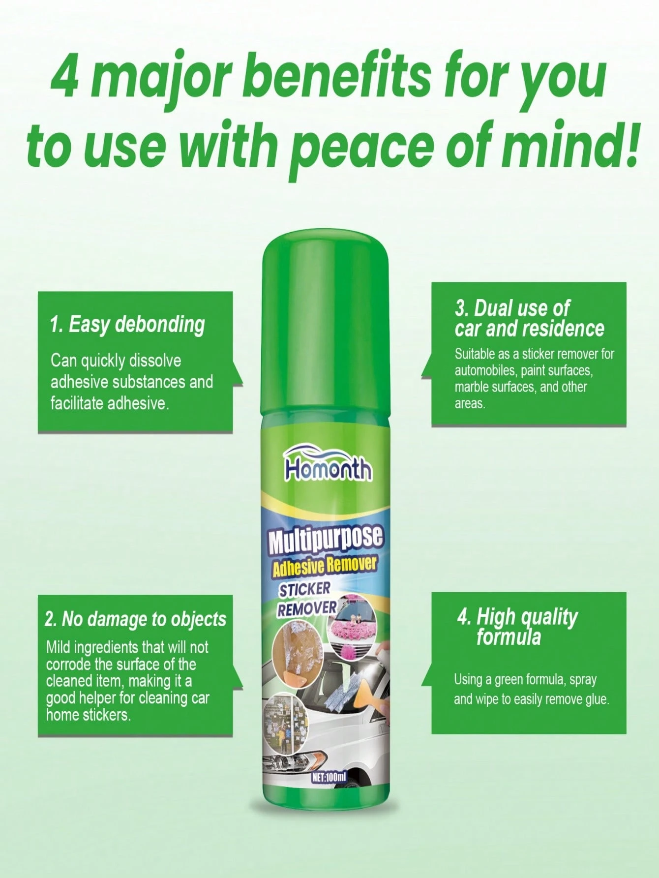 Rimuovi Adesivi E Colla - Solvente Per Residui Appiccicosi | Con Raschietto Multiuso