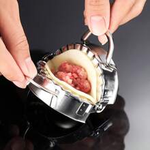Stainless Steel Dumpling Ravioli Maker Press,1 Pack Pierogi Mold - Wonton Mould, Easy-Tool For Dumpling Wrapper Dough Stamp Cutter Pastry Pie Making - Silver - View 9