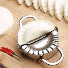 Stainless Steel Dumpling Ravioli Maker Press,1 Pack Pierogi Mold - Wonton Mould, Easy-Tool For Dumpling Wrapper Dough Stamp Cutter Pastry Pie Making - Silver - View 6