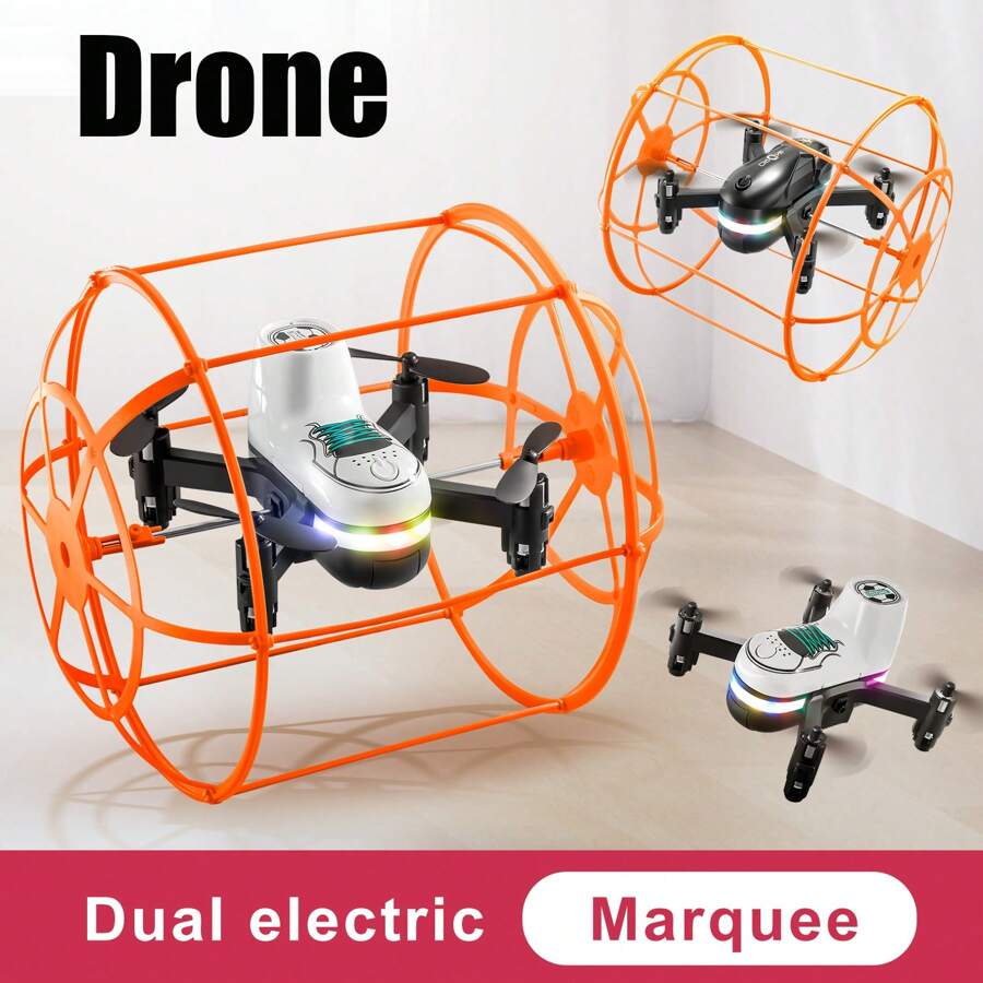 S166 Dual-Battery Drone With Remote Control, 480p Video, Wi-Fi, USB Charging, 1181.1inch Max Altitude, 3m/S Speed, 100g Takeoff Weight, 2362.2inch Control Range, With 6-8 Min Flight Time, For Indoor Wall-Climbing And Flying UAV, Perfect Gift For Holidays - Đen và trắng - Xem 1