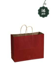 12 个牛皮纸礼品袋，大尺寸纸袋，适用于食品、烘焙、外卖、鞋子、服装、礼品和购物 - 彩色 - 查看 22