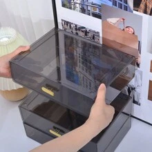 Organizer per cosmetici a cassetti impilabili, mobile di archiviazione per scrivania, forniture per ufficio, documenti, grande scatola di archiviazione da scrivania, regalo per la fidanzata