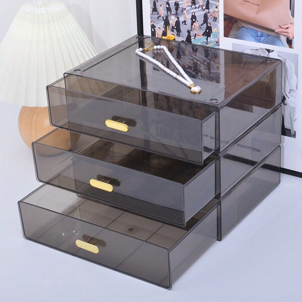 Organizer per cosmetici a cassetti impilabili, mobile di archiviazione per scrivania, forniture per ufficio, documenti, grande scatola di archiviazione da scrivania, regalo per la fidanzata