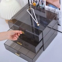 Organizer per cosmetici a cassetti impilabili, mobile di archiviazione per scrivania, forniture per ufficio, documenti, grande scatola di archiviazione da scrivania, regalo per la fidanzata