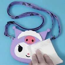 Sanrio Sanrio Hello Kitty & Kuromi Anime My Melody Sweetheart Shoulder Bag,Waterproof Shoulder Handbag,Cute Cable Organizer Bag, Small Objects Storage Bag, - Handbag With Coin Bag And Backpack Function - Made - Back To School Bag & School Supplies,Suitable For Casual Outings Stationery Supplies Gifts For Christmas Merry Christmas Christmas Trees Christmas Lights & Halloween