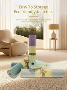 1pc 183*61*0.6cm TPE Anti-Slip Yoga Mat, Easy To Storage And Double-Side, Suitable For Women And Men Exiercise Fitness - Multicolor - View 2