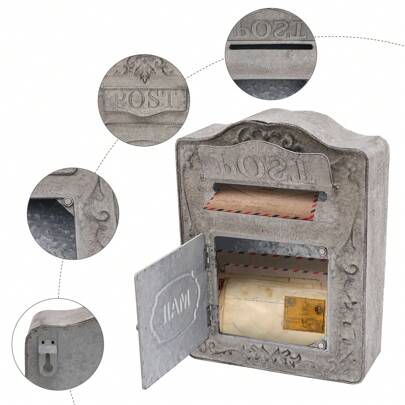 Vecchia cassetta postale Decorazioni per la casa vintage Decorare a parete