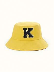 1 Pc Children's Bucket Hat, Stylish And Versatile, Suitable For Boys And Girls Spring And Summer Daily Outdoor Sun Ion Use. - Yellow - View 27