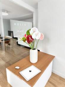 3szt/5szt 3D drukowany realistyczny czerwony liść palmy kwiat dekoracji, idealny na miejsce ślubu, wystrój domu