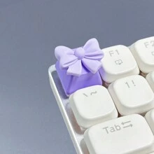 1pc Cute Bow-Knot Multicolor Keycaps Set, Suitable For Mechanical Keyboard With Cross Axis - ABS Resin, Business Style, OEM Profile