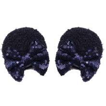 2pcs Shiny Plush Mouse Ear Hair Clips With Glittery Bow, Adorable Girl Hair Clips Suitable For Holiday Costumes And Parties - 1 to 2 - View 10