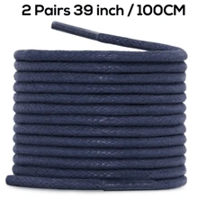 2 双厚圆形打蜡鞋带，男女通用替换鞋带 - 彩色 - 查看 21