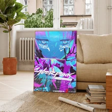 Tranh treo tường (1/3 tấm), có khung tùy chọn, tranh phong cách Anime Cyberpunk, tranh in trên vải canvas, tranh nghệ thuật, tranh vẽ trên tường, tranh không khung, tranh có khung. - Nhiều màu - Xem 5