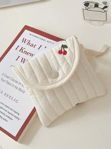 樱桃、小熊或郁金香刺绣柔软舒适高品质卫生巾收纳包！化妆包、女士化妆包、女生卫生棉条收纳包、钱包包、卫生巾包 - 彩色 - 查看 11