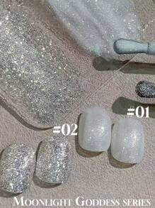 15ml 月光椰奶指甲油，新款熱銷網紅粉色細閃銀白彩色亮片亮片凝膠指甲油 - 彩色 - 查看 3