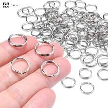 68pcs Jump Rings For Jewelry Making, O-Ring Connectors, Double Loop, Forked Jump Rings, Tiny Key Rings, For Necklaces, Bracelets, Earrings, DIY Crafts, Car & Office Key Accessories