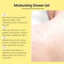 Rose Fragrance Moisturizing Body Wash, Long-Lasting Skin Barrier Protection, Deep Hydration, Gentle Cleansing, Refreshing & Alluring Scent - Beige - View 6