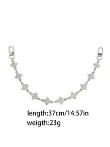 Nuevo estilo de bolso de mujer con cadena extensible decorativa de metal con mariposa, flor y estrella, accesorio de nicho versátil y de moda - Multicolor - Ver 10