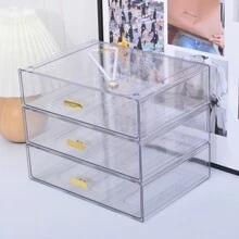 Organizer per cosmetici a cassetti impilabili, mobile di archiviazione per scrivania, forniture per ufficio, documenti, grande scatola di archiviazione da scrivania, regalo per la fidanzata