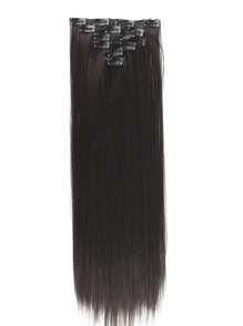 Extensions de cheveux à clipser 16 pièces, 22 pouces 7 pièces lisseur long, convient pour les extensions de cheveux synthétiques et les perruques des femmes