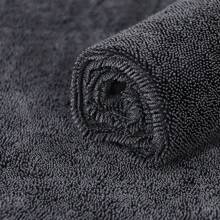 Large Premium Microfiber Drying Towel, 1300 GSM, Edgeless Twisted Loop Design, One-Pass Drying For Cars, Trucks, SUVs, And Home, 23.6in X 35.4in,, Gray
