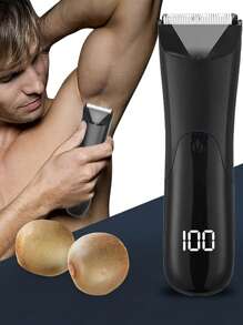 MIGUAN 男士电动剃须刀修剪器，便携式剃须刀，适用于剃除头发、胡须、胸毛、腋毛、手臂和腿毛，专业可充电便携式剃须刀，家用/车载两用，电池续航时间长，是送给父亲或男友的理想礼物。 - 黑色 - 查看 4