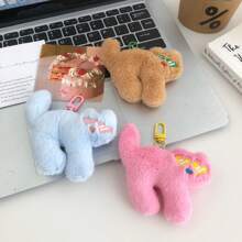 1 pezzo Ciondolo in peluche a forma di gatto rosa carino e divertente, charm per borsa, portachiavi, accessori auto, zaino per la scuola
