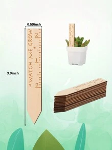 12PCS/30pcs Houten Plantenlabels Tuinlabels Voor Vetplanten, Houten Labels Voor Buiten- En Binnenplanten, Herbruikbare Gegraveerde Tuinlabelpalen