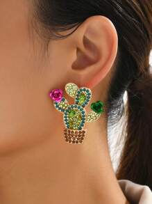 1 Pair New Fashion Sparkling Rhinestone Frog Stud Earrings For Women Vintage Jewelry For Party Prom Holiday Gift - E2828-mix - View 10