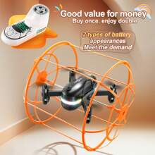 S166 Dual-Battery Drone With Remote Control, 480p Video, Wi-Fi, USB Charging, 1181.1inch Max Altitude, 3m/S Speed, 100g Takeoff Weight, 2362.2inch Control Range, With 6-8 Min Flight Time, For Indoor Wall-Climbing And Flying UAV, Perfect Gift For Holidays - Đen và trắng - Xem 10