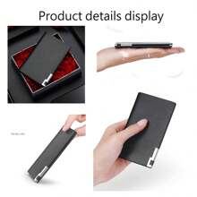 1 Pezzo Porta Carte in Pelle PU con Stampa a Lettere da Uomo, Portafoglio Elegante e Sottile con Scomparti Multipli, Design Sofisticato