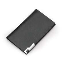 1 Pezzo Porta Carte in Pelle PU con Stampa a Lettere da Uomo, Portafoglio Elegante e Sottile con Scomparti Multipli, Design Sofisticato