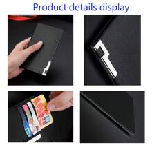 1 Pezzo Porta Carte in Pelle PU con Stampa a Lettere da Uomo, Portafoglio Elegante e Sottile con Scomparti Multipli, Design Sofisticato