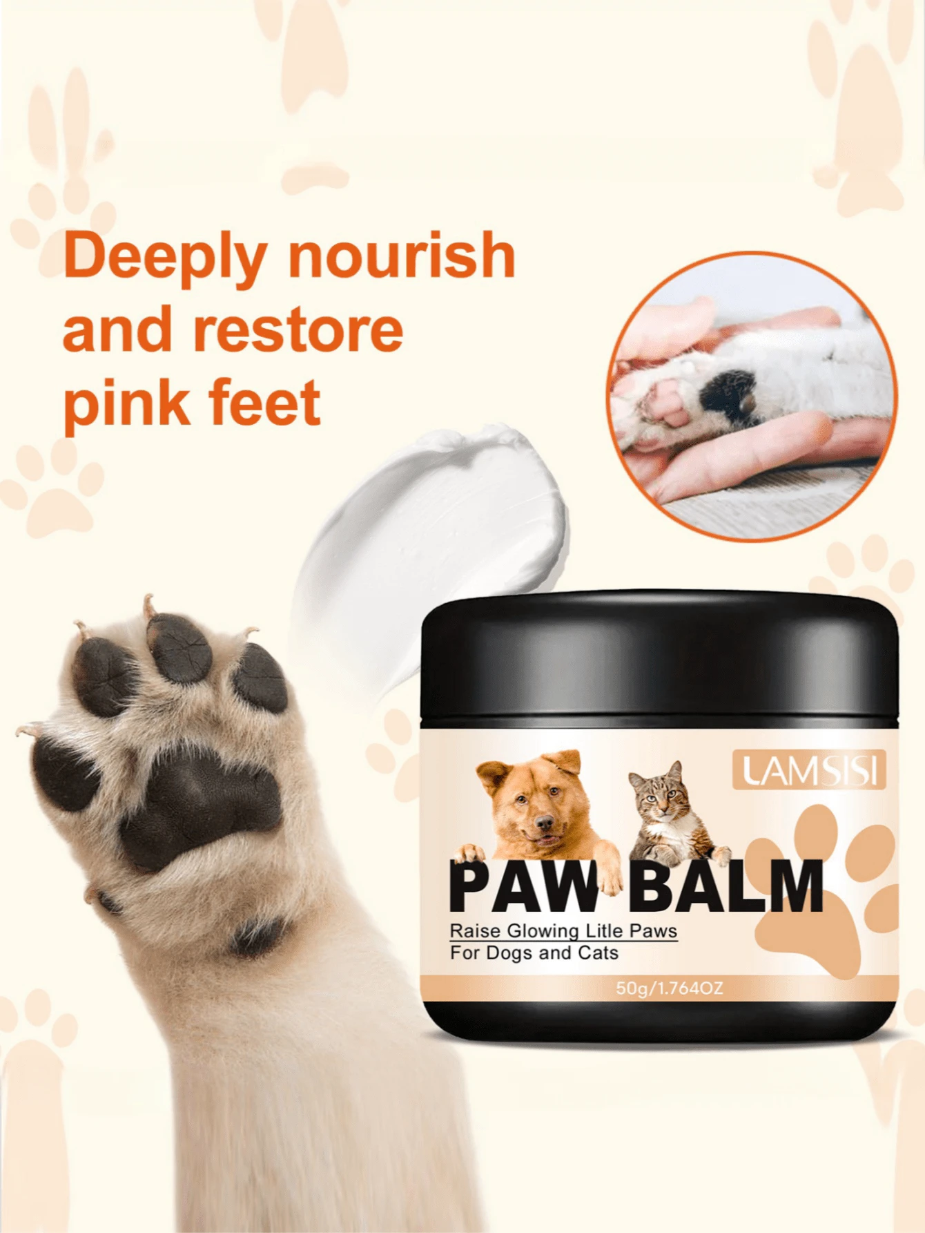 Balsamo Protettivo Per Zampe Di Cani E Gatti - Crema Idratante Naturale Per Naso E Pelle Secca - Foto 4