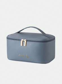Women's Portable Travel Makeup Bag With Compartments, Can Hold Makeup Brushes, Waterproof PU Material, Suitable For Outdoor Travel, Can Also Be Used As Cosmetic Bag, Skincare Bag, And Toiletry Bag - Multicolor - View 12