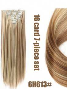 Extensions de cheveux à clipser 16 pièces, 22 pouces 7 pièces lisseur long, convient pour les extensions de cheveux synthétiques et les perruques des femmes