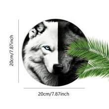 黑白狼图案鼠标垫，艺术设计，游戏桌垫，办公桌配件，缝边防滑，超大尺寸，橡胶底座，35.4x15.7英寸，电竞键盘垫，适用于办公室、家庭、返校季游戏，办公桌配件，办公用品，办公桌配件，鼠标垫，桌面鼠标垫 - 彩色 - 查看 7