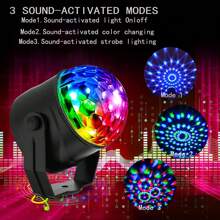 Remote Control LED Small Magic Ball USB Mini Crystal Magic Ball Light Colorful Rotating Stage Laser Light KTV Stage Light - Black - View 2