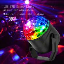 Remote Control LED Small Magic Ball USB Mini Crystal Magic Ball Light Colorful Rotating Stage Laser Light KTV Stage Light - Black - View 3