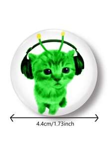 1 件可爱猫咪图案徽章胸针、女士翻领别针、包包挂饰、别针、送给朋友、家人、老师的有趣礼物 - 彩色 - 查看 7