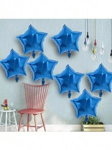 10pcs 18" Star Shaped Balloon, Holiday Celebration, Birthday Party, Wedding, Engagement, Valentine's Day, Anniversary Decoration - Multicolor - View 10