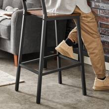 VASAGLE Kitchen Chairs - Brown - View 3
