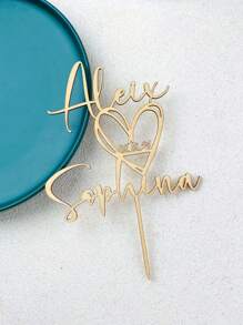 Decoración personalizada para pastel de boda con nombres de la pareja y fecha, decoración para pastel de boda Sr. y Sra., decoración para pastel de aniversario, multifuncional, ornamental, reutilizable, exquisita, elegante, de alta calidad, colorida, moderna, personalizada, única, regalo ideal para ella, novio, papá, novia, mamá, familia, amigos, salón de té, hogar, jardín, oficina, para aniversarios, para el Día de San Valentín, para el Día de la Madre, para cumpleaños, para el Día del Padre, para graduaciones, para bodas, para inauguración de casa, ambiente cálido, renovación otoñal del hogar