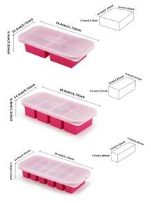 Large Silicone Ice Cube Tray With Lid, Freezer Mold, Food Storage Box, Refrigerator Container, Summer Ice Trays /Bins, Suitable For Cup, Summer Ice Bin & Tray, Kitchen Accessories,Ice Cream Storage Solutions