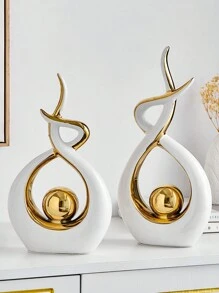 1pc Modern Abstract Art Sculpture Decor, Suitable As Desktop Ornament, Decoration For Dining Room, Living Room, Office, Home, Bedroom, Dorm, Best Gift For Christmas And Valentine's Day (Size Runs Small, Please Consider Carefully Before Purchasing) - Multicolor - View 2